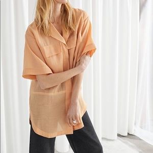 & Other Stories Oversized S/S Button Down Sz 2